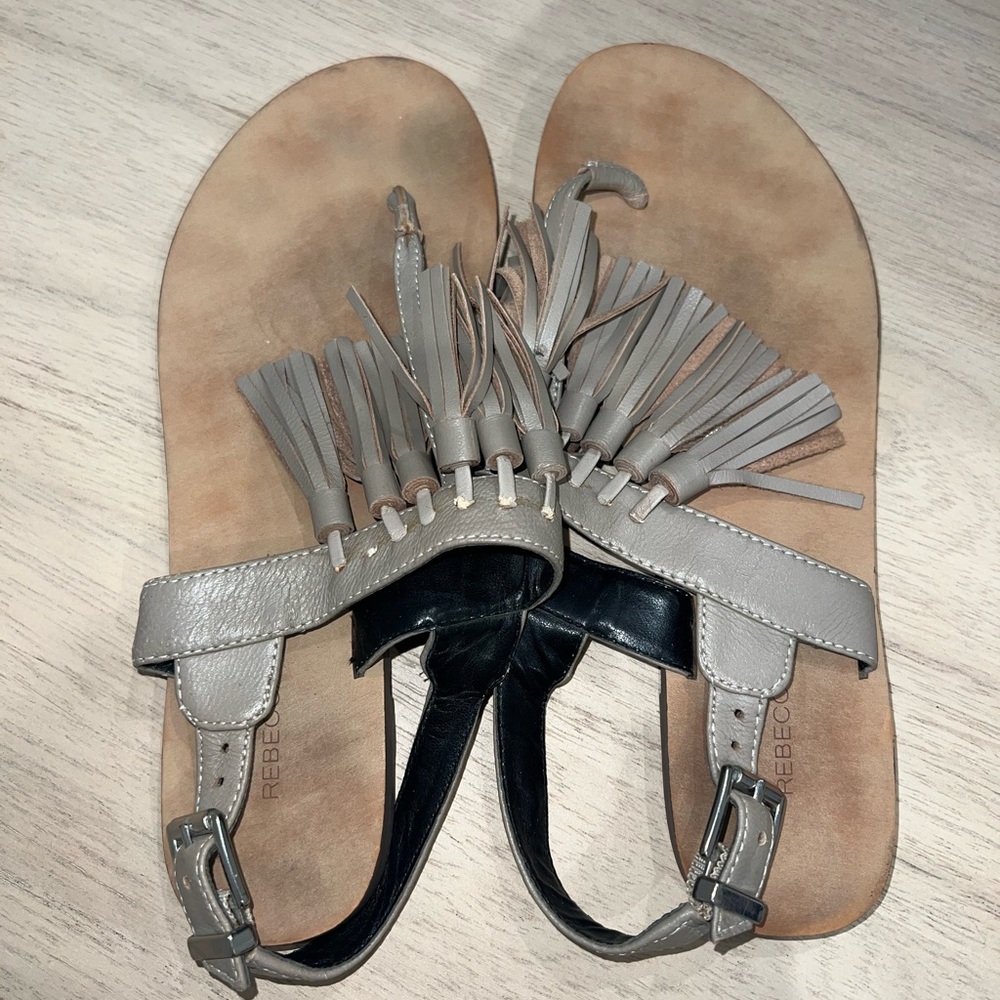 Rebecca Minkoff Tan Fringe Sandals - Picture 5 of 8